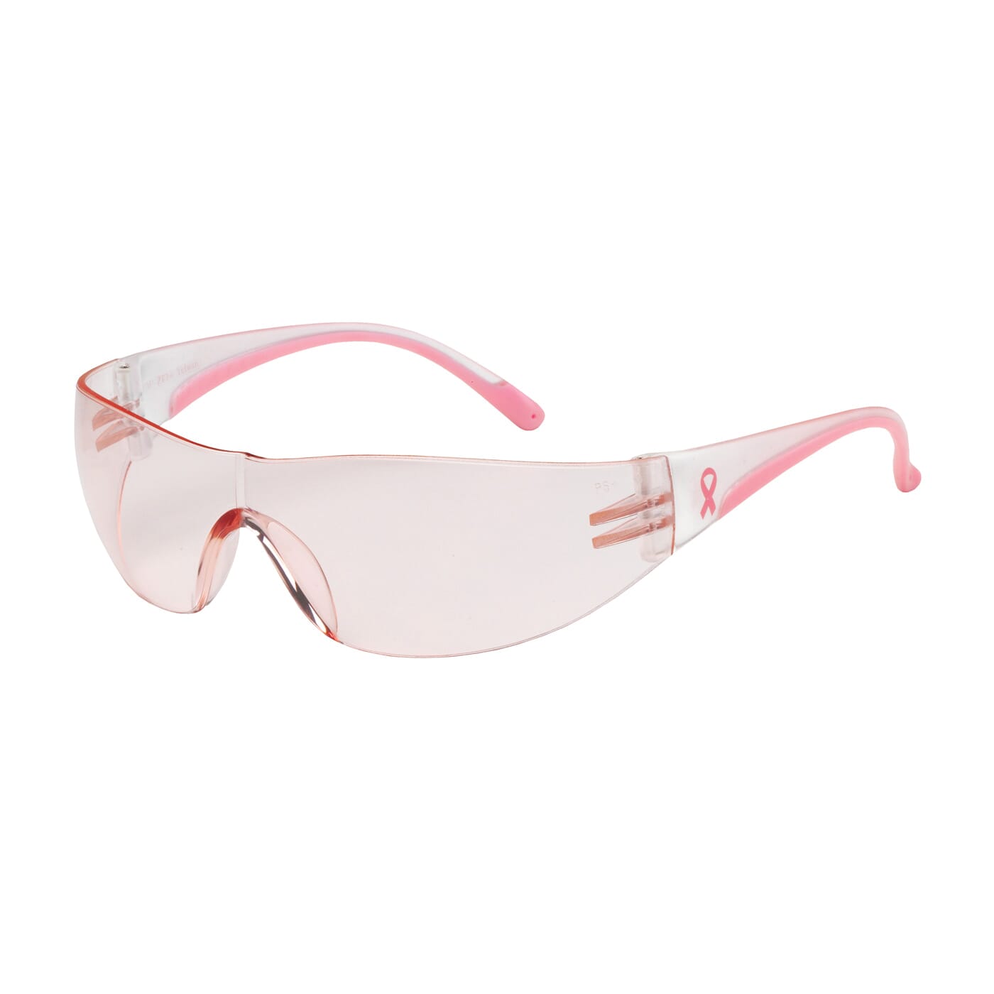 Bouton® 250-10-0904 Eva® Lightweight Protective Glasses, Anti-Scratch, Pink Lens, Rimless Frame, Clear/Pink, Polycarbonate Frame, Polycarbonate Lens, ANSI Z87.1+, CSA Z94.3